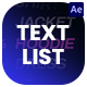 Text List - VideoHive Item for Sale