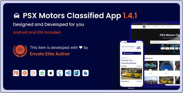 Motors Classified: Apps, Frontend Website and Backend for Car Dealership, Buy Sell, Listings|1.4.1