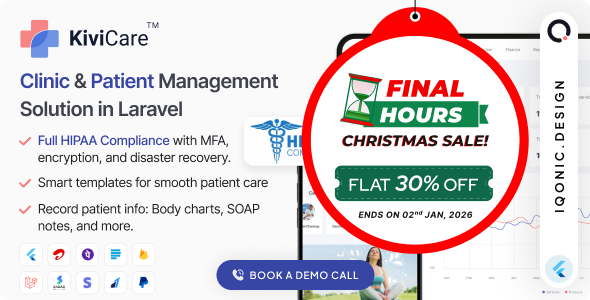 KiviCare(TM) – Clinic Management System for Healthcare with Appointments & EMR (Laravel + Flutter)