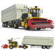 CMC Saturne 5800 Harvester With Trailer - 3DOcean Item for Sale