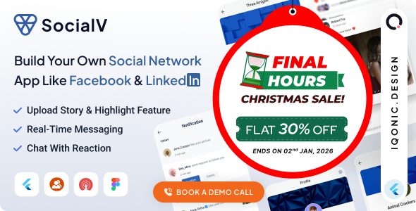 SocialV – Social Network Platform & Community Platform (Flutter App & BuddyPress-WordPress Backend)