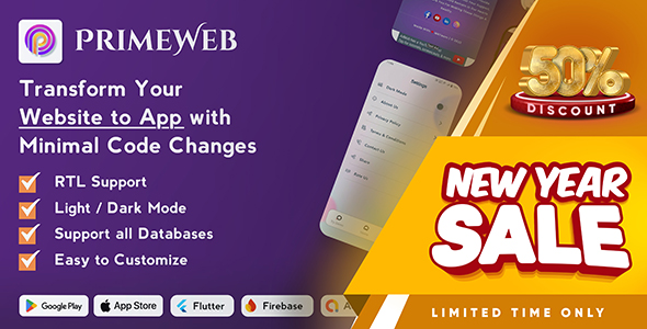 PrimeWeb – Website to App with WebView & Native Features | Web View App | Web to App