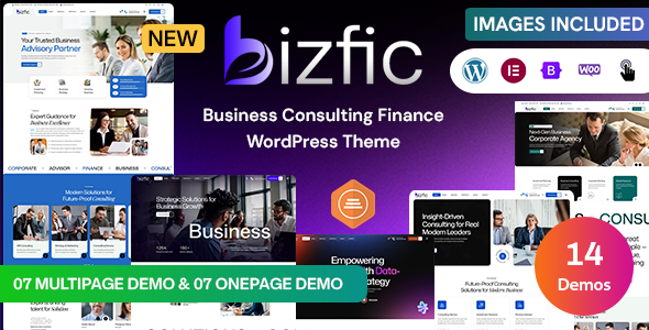 Bizfic – Business Consulting & Financial Advisors Modern WordPress Theme
