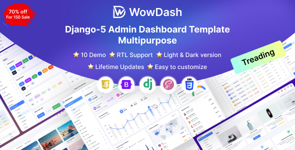 WowDash - Tailwind CSS - Multipurpose Admin Dashboard Django 5 Template