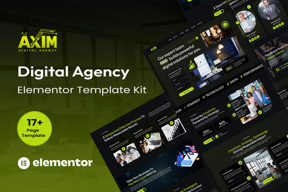 Axim - Digital Agency Elementor Template Kit