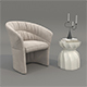Modern Coffee Table and Armchair Set 80 - 3DOcean Item for Sale
