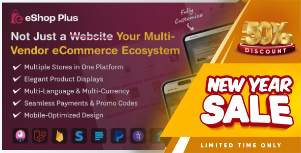 eShop Plus - Multi Vendor eCommerce, Multi Module Website in Laravel