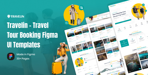 Travelin - Travel Tour Booking Figma UI Templates