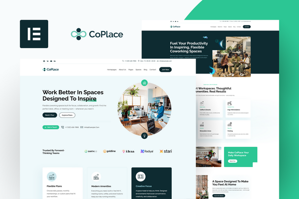 CoPlace - Co-Working Space Elementor Template Kit