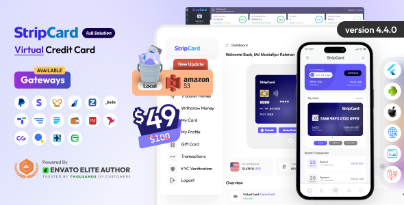 StripCard - Virtual Credit Card Full Solution