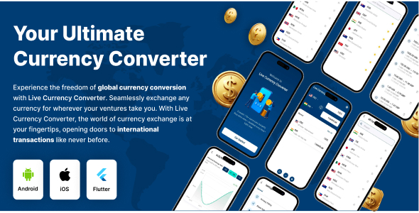 Live Currency Converter – Flutter Full App (FreeCurrencyAPI + AdMob)