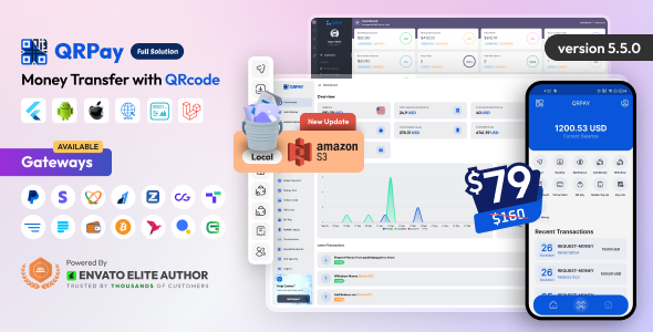 QRPay - Money Transfer with QR Code Full Solution