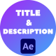 Title & Description - VideoHive Item for Sale