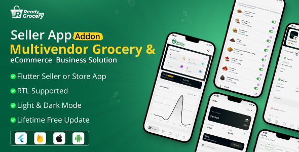 Ready Grocery Seller App | Store App | Provider App | Vendor App Addon