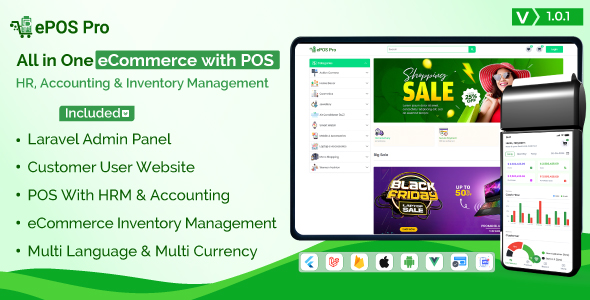 ePOS Pro - POS, HRM & Accounting with eCommerce Solution
