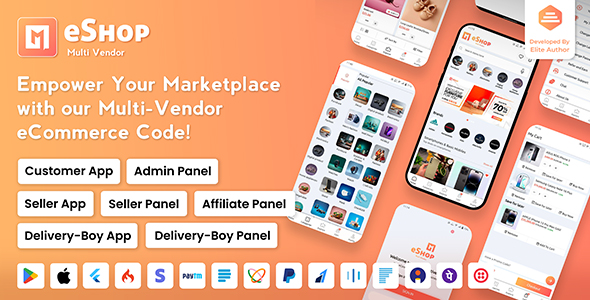 eShop - Multi Vendor eCommerce App & eCommerce Vendor Marketplace Flutter App