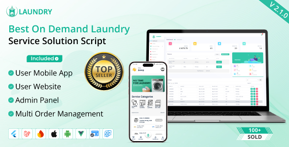 Best laundry app with Admin panel | Laundry booking system | Quick wash | On-Demand Laundry