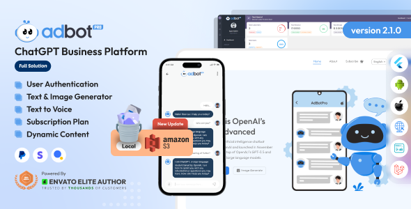 AdBot Pro – AI Chatbot SaaS Platform with OpenAI Full Solution