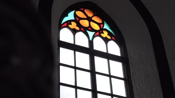 Church window with mosaic