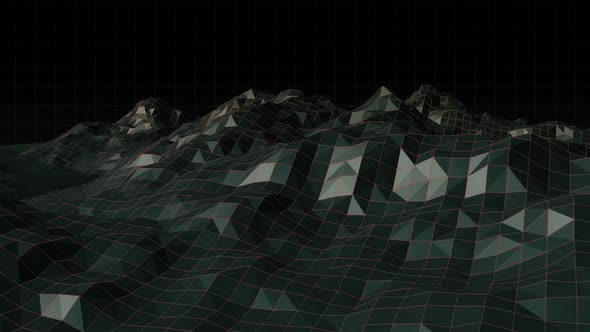 Digitally generated video of mountain 