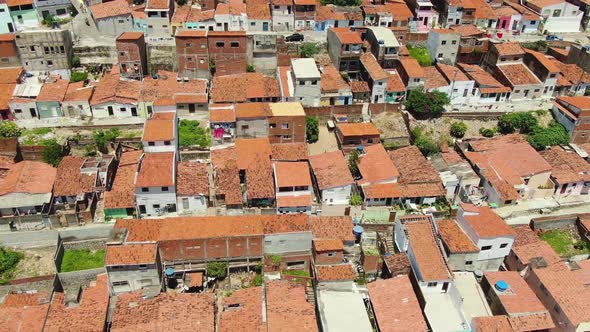 Aerial shot of residential houses on brazil