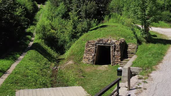 View of the mine in the town of Gelnica in Slovakia