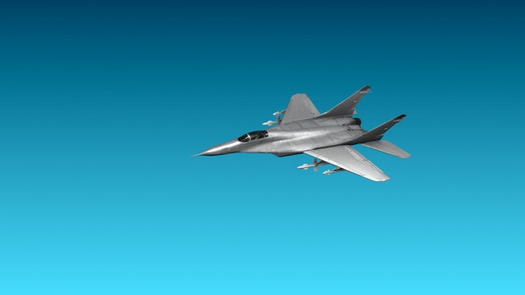 Animation of the aircraft on a transparent background