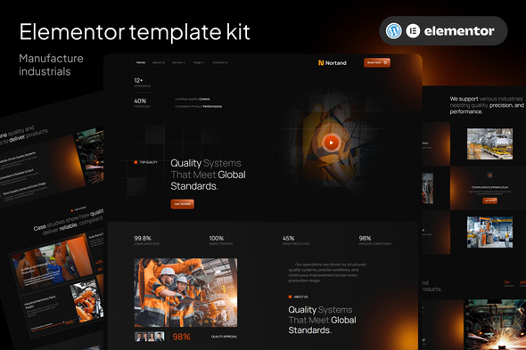 Nortand - Industrial & Manufacturing Elementor Template Kit