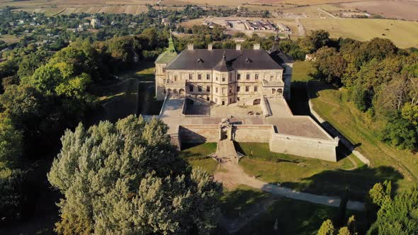 Aerial View of Ancient Castle