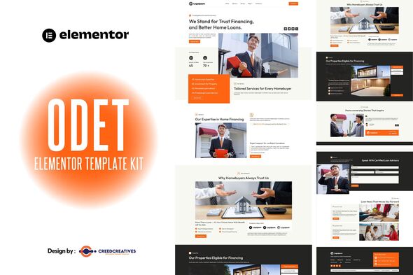 Odet - Home Loan & Mortgage Elementor Template Kit