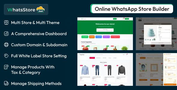 WhatsStore SaaS - Online WhatsApp Store Builder