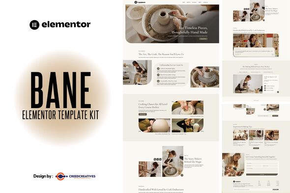 Bane - Pottery Class & Studio Elementor Template Kit
