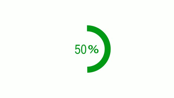 Green color shape circle waiting loading animation