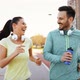 Attractive Man and Beautiful Woman Jogging Together - VideoHive Item for Sale