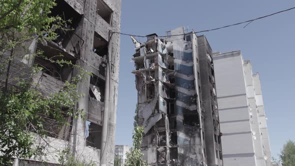 War in Ukraine  Destroyed Building in Borodyanka Bucha District