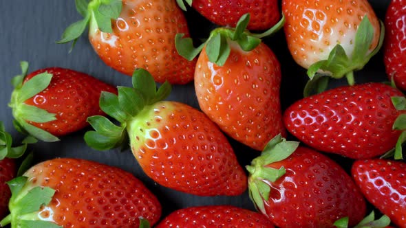 Fresh Juicy Strawberries Closeup for Background