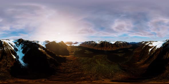 VR 360 Panorama of Arctic Spring in Spitsbergen