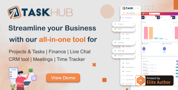 Project Management, Finance, CRM Tool - Taskhub