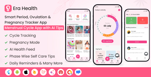 Era Health – Smart Period, Ovulation & Pregnancy Tracker App | Menstrual Cycle App with AI Tips