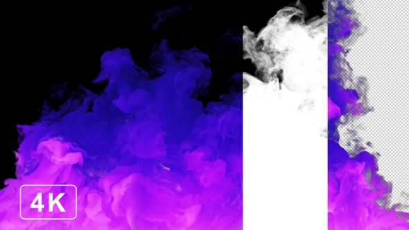Magenta And Purple Rising Smoke