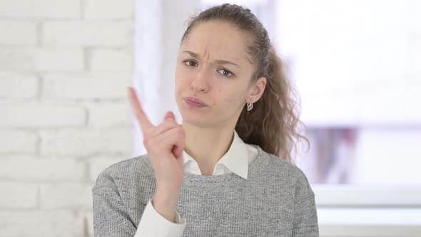 Portrait of Angry Young Latin Woman Fighting, Argument