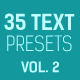 35 Text Presets Vol.2  - VideoHive Item for Sale