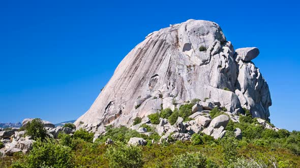 Monte Pulchiana Granite Peak in Sardinia, Italy