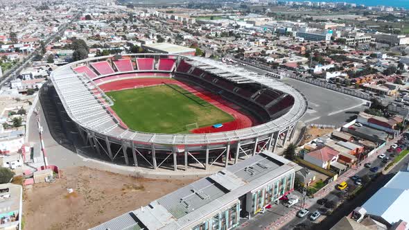 Football Stadium La Portada, Club Deportes La Serena (Chile, aerial view)