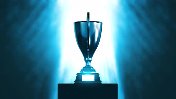 3D Trophy With Bokeh Background 4k