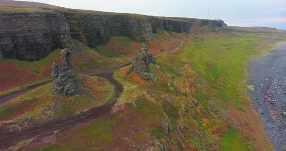 Aerial View of Sredniy Peninsula, Russia