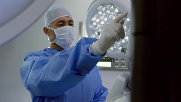 Medical professional working at a hospital