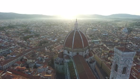 Aerial view of a cathedral 