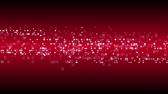 Abstract Red Geometric Tech Particles