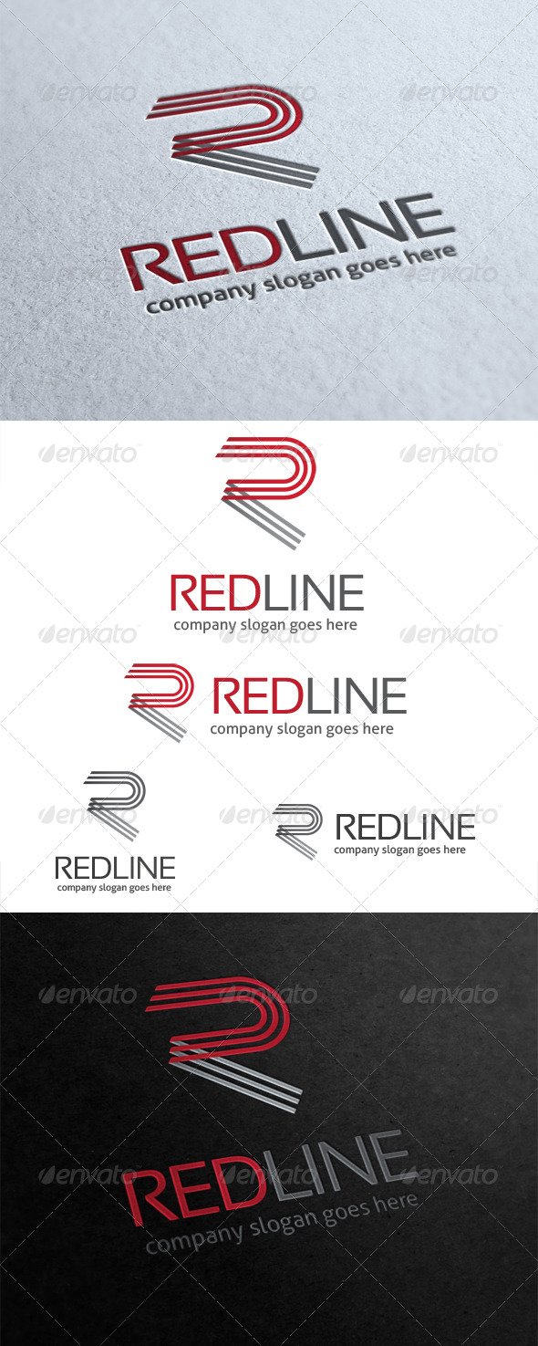 Red Line Letter R Logo